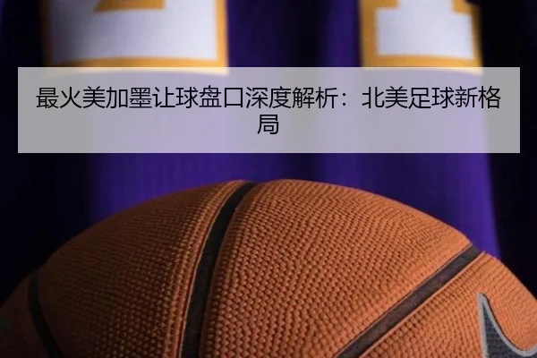 最火美加墨让球盘口深度解析：北美足球新格局